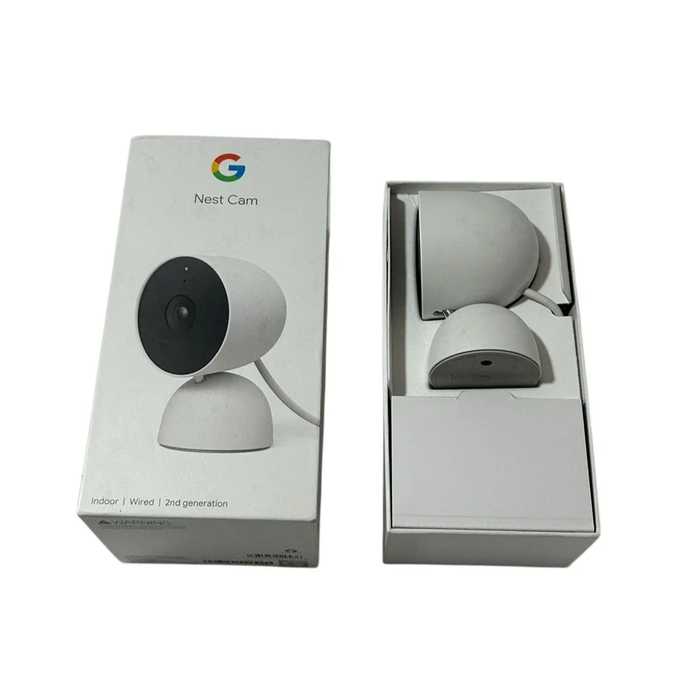 Google Nest Cam Indoor Wired 2nd Generation Smart Security Camera White-Tested